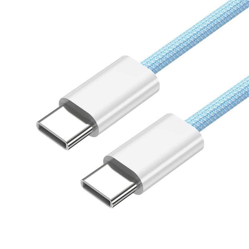 xiwai Black White Blue Pink Type-C USB-C Male to Male USB 2.0 Version Data Cable 1m Support PD 65W for Laptop & Phone