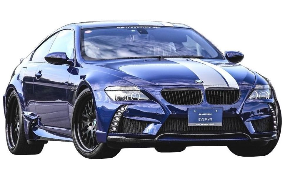 【M's】BMW 6シリーズ（2003-2011）E63／E64 フロントバンパーキット カーボンエディション ／ ENERGY MOTOR SPORT エアロ ／／ フロント バンパー ／ リップ スポイラー ／ 5連 LED デイライト ／ クーペ ／ カブリオレ ／ 630i 645Ci 650i SMG