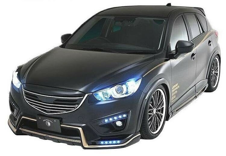 【M's】マツダ CX-5 前期（H24.2-H27.1） フル エアロ 4点 セット LED スポット付 ／ ROWEN ／ ロエン ／／ フロント & リア ハーフ スポイラー ／ サイド パネル ／ グリル ／ SV PREMIUM Edition STYLE KIT C ／ MAZDA CX5 1Z001X01 ／ LDA DBA KE 2 5 E AW FW