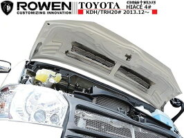 【M's】ハイエース200系レーシングボンネットフード1〜4型標準ボディ適合/ROWEN/ロウェンCROSSBLAZEエアロ//ダクト付FRP/トヨタTOYOTAHIACE/KDHTRH20#2T019B00