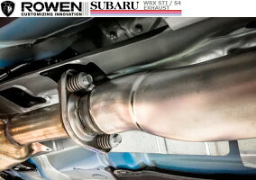 【M's】SUBARUWRXSTI両側4本出しフルチタンマフラー事前認証取得/ROWEN/ロエン//PREMIUM01TRHEATBLUETITANEXHAUST/スバルCBA-VAB/1S006Z02TR左右デュアルツイン真円テールエキゾースト