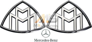 【M's】X222 メルセデス マイバッハ S550 S600（2015y-）純正品 Cピラー エンブレム 2個／／W222 MERCEDES-MAYBACH ベンツ 正規品 222-817-1200 2228171200