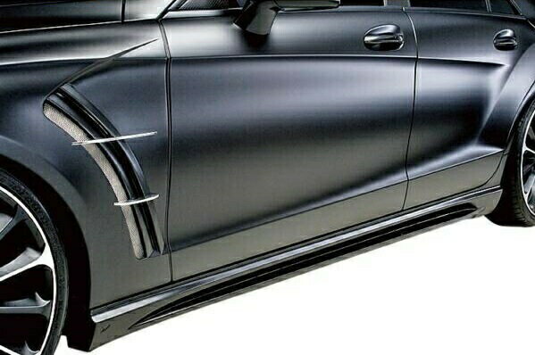 Rakuten - 【M's】W218 ベンツ CLS350 CLS550 前期（2011y-2014y）WALD サイドステップ 左右（FRP製）／／AMGスタイリングパッケージ車専用 エアロ ヴァルド バルド SPORTS LINE Black Bison Edition ブラックバイソン C218 CLSクラス