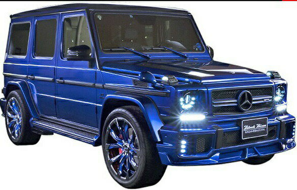 【M's】W463 AMG G63(2013y-)WALD Black Bison エアロ 3Pキット／／HYBRID製 エアロ ヴァルド バルド ブラックバイソン ハイブリッド FRP カーボン CARBON エアロキット ベンツ Gクラス ゲレンデ（フロントスポイラー＋LEDインサートエアダクト＋リアバンパースポイラー）