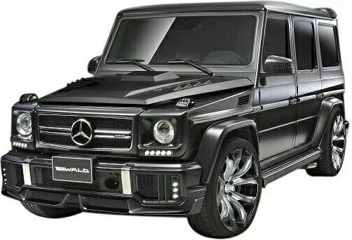 【M's】W463 Mercedes-AMG G63（2013y-）WALD Black Bison エアロ 3Pキット／／FRP製 エアロ ヴァルド バルド ブラックバイソン エアロキット ベンツ Gクラス ゲレンデ（フロントスポイラー＋LEDインサートエアダクト＋リアバンパースポイラー）