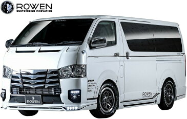 【M's】トヨタ ハイエース 200系 4型 前期/後期 ナローボディー (2013.12-) ROWEN レーシングボンネット／／FRP 標準ボディー ローウェン エアロ ロェン ロエン ローエン ロウェン 200ハイエース ハイエース200 4.5型 5型 ナロー エアロ クーリングボンネット 2T019B00