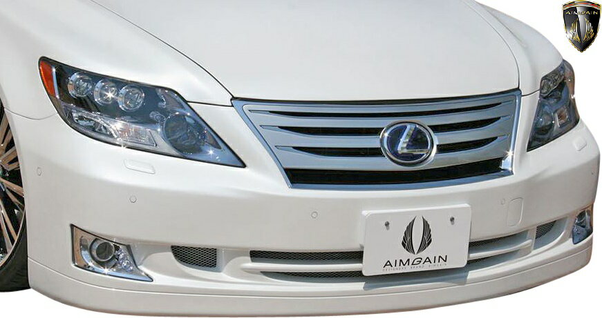 【M's】レクサス 40系 中期 LS600h LS600hL (2009.9 - 2012.10) AIMGAIN 純VIP フロントバンパー (ネット付属） UVF45 UVF46 FRP エイムゲイン エアロ カスタム シンプル レクサスLS LEXUS LS 40LS LS40 中期LS 40中期LS