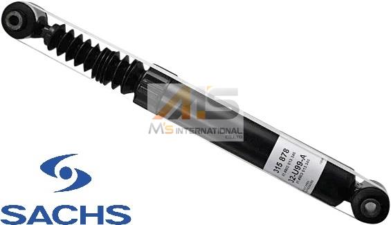 【M's】プジョー 208 1.2/1.2T/1.6 (2012y-2018y) SACHS リア ショックアブソーバー 片側 1本 ／／ 正規 ザックス ショック ダンパー 1個 リヤ 左後 右後 社外 パーツ 部品 足回り 消耗品 Peugeot A9(C) HM01 HN01 5F01 315-878 315878 315 878