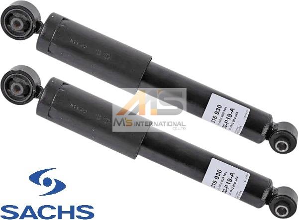 【M's】 フィアット パンダ 139 (2012y-) SACHS リア ショックアブソーバー 左右 2本 ／／ ザックス ショック ダンパー リヤ 2個 セット 左後 右後 リア左 リア右 社外 正規 パーツ 部品 足回り 乗り心地 消耗品 FIAT PANDA 316-930 316930 316 930