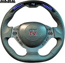 【M 039 s】日産 R35 GT-R 前期型 (2007/12-2011/11) DAMD LEDインジケーター付 パフォーマンス ステアリング／／ダムド ハンドル F1ハンドル LEDハンドル LEDステアリング GTR G-TR 35GTR MC前 前期モデル用 NISSAN ニッサン DPS357-GTR DPS357GTR