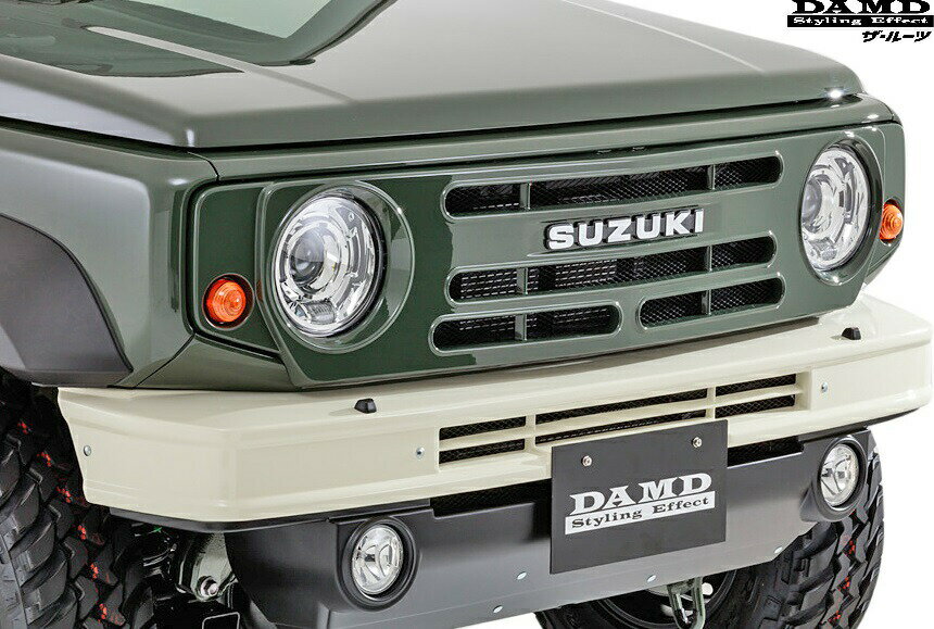 【M's】 スズキ JB74 ジムニー シエラ (2018.7-) DAMD the ROOTS フロントグリル // ABS ダムド エアロ パーツ カスタム シンプル ドレスアップ カスタマイズ 改造 外装 SUZUKI JIMNY SIERRA 74ジムニー 74シエラ ダムドザルーツ ザ ルーツ ザ・ルーツ 74 JIMNY