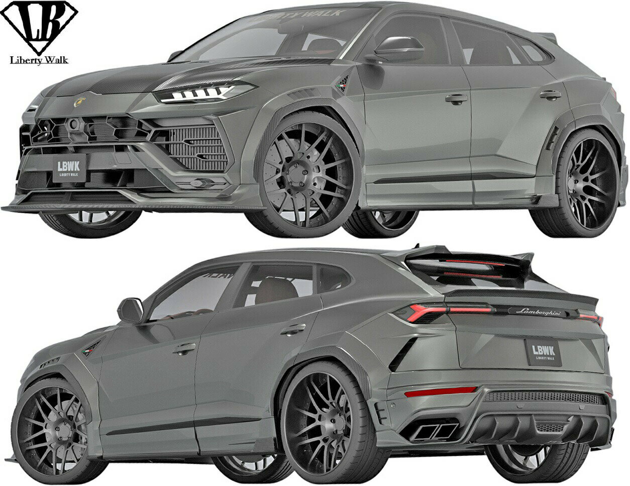 M's ܥ륮 륹 (2018y-) LB-WORKS ץ꡼ȥܥǥå 7  FRP ̤ Liberty Walk Хƥ Хƥ  ѡ å ե륭å ե륨 å    ¤ Lamborghini Urus 7P