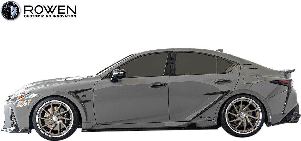 【M’s】 レクサス IS500 F-SPORT Performance 5BA-USE30 (2022.08-) ROWEN サイドステップ 左右 FRP 未塗装 ロエン ロウェン エアロ パーツ カスタム 外装 部品 改造 社外 正規 新型 現行 LEXUS Fスポーツ F SPORT パフォーマンス サイドスポイラー サイドスカート 1L012J00