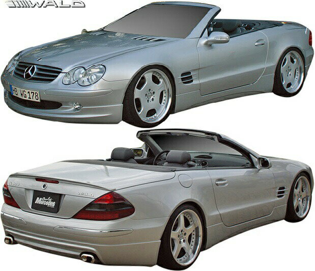 【M's】 R230 ベンツ SLクラス 前期 (2001y-2006y) WALD Executive Line エアロキット 3点 ／／ FRP 未塗装 ヴァルド バルド エアロ パーツ セット フルエアロ フルキット 部品 外装 社外 正規 本物 改造 カスタム ドレスアップ W230 クーペ 丸目 ひょうたん SL350 SL500