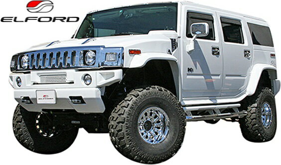 【M's】 ハマー HUMMER H2 (2002y-2010y) ELFORD オーバーフェンダー タイプ1 (6ピース) FRP ゲルコート仕上 エルフォー...