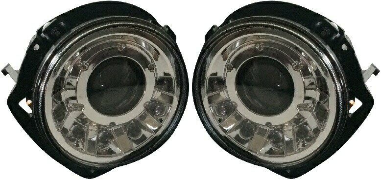 【M's】 W463 ベンツ AMG Gクラス 前期 (-2006y) 社外品 純正ハロゲン車用 7連 LED ヘッドライト 左右 (インナークローム) エアロ パーツ カスタム ドレスアップ 外装 改造 エクステリア メルセデス BENZ ゲレンデ 7LED ヘッドランプ 300GE 500GE G320 G500 G36 G55 3702