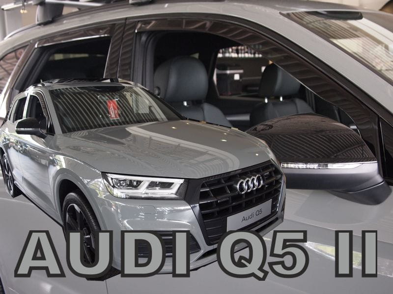 【M 039 s】AUDI アウディ Q5 FY SUV (2017-) HEKO ドアバイザー サイドバイザー 1台分 (フロント リア) ヘコ フロントバイザー リアバイザー ダークスモーク アクリル樹脂 社外品 外装 パーツ 部品 雨避け セット 310266 4582626810264