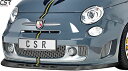 【M's】フィアット アバルト 595 695 (-シリーズ3) CSR フロントリップスポイラー (マットブラック) ABS シーエスアール エアロ パーツ カスタム ドレスアップ 改造 社外品 外装 部品 FIAT ABARTH フロントスポイラー フロントアンダースポイラー 000948(2)