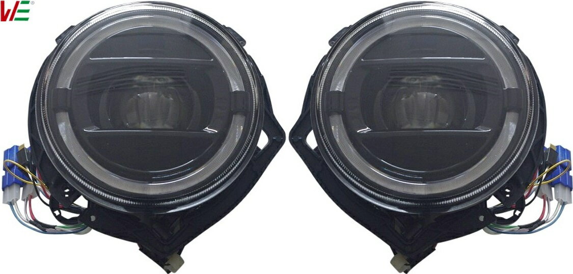 【M’s】 W463 ベンツ AMG Gクラス 前期 (1986y-2006y) HOWELL W463Aスタイル ヘッドランプ ヘッドライト 左右 (ブラック) 社外品 パーツ 部品 カスタム ドレスアップ 改造 外装 ゲレンデ 300GE G320 G500 G55 W463A ルック LOOK ライト ハウエル GW-A10-BZ0130G-RHD-BK