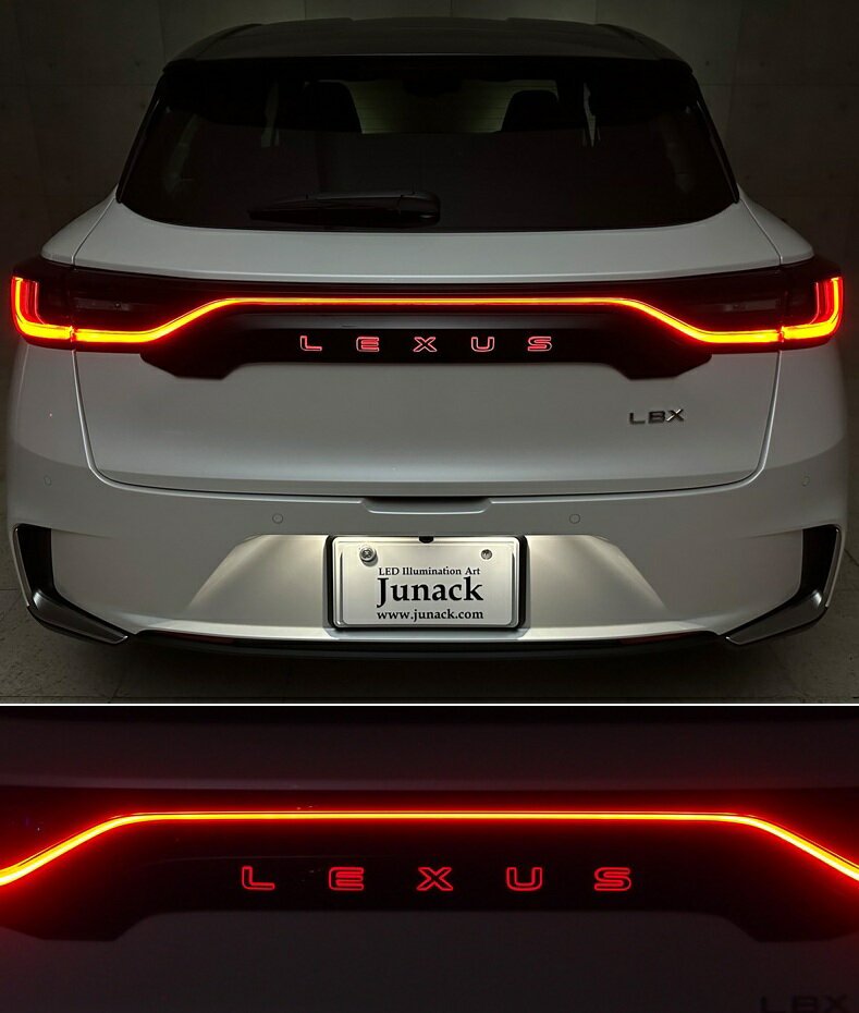 【M's】 LEXUS レクサス LBX MAYH10 MAYH15 (2023.11-) Junack LEDトランスワード イルミネーション リアエンブレム用 (レッド) ジュナック 社外 パーツ 部品 外装 カスタム ドレスアップ エクステリア イルミ 新型 現行 レクサスLBX 赤 LTW-L1R-NA LTW-L1R-WH LTW-L1R-BK