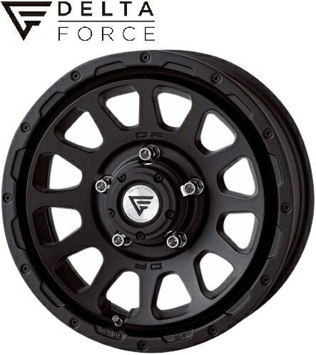 【M's】 スズキ ジムニーシエラ JB74W (2018.7-) DELTA FORCE OVAL 16インチ ホイール 1本 (マットブラック) デルタフォース オーバル 社外 パーツ 部品 新型 現行 足回り カスタム エクシズルライン SUZUKI Jimny Sierra JB74 74ジムニー 16x6.0J -5 5-139.7