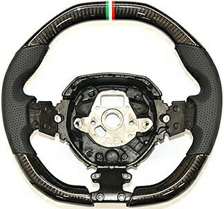 【M's】ランボルギーニ アヴェンタドール SV (2011y-) iiD製 カーボン ステアリング (黒パンチングレザー+トリコローレステッチ+トリコローレマーキング) CARBON ガングリップ ハンドル コンビハンドル コンビステアリング ランボ Lamborghini Aventador SV アベンタドール