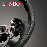【M's】トヨタプリウス50系(ZVW50/55)LANBO製ガングリップコンビステアリング(ブラックカーボン調)//TOYOTAPRIUS50プリウス5050プリウス社外品ランボウッドステアリングハンドル
