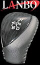 【M's】トヨタ プリウス 30系 ZVW30(2009y-2015y)LANBO製 シフトノブ (黒木目調)//社外品 ランボ TOYOTA PRIUS 30...