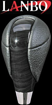 【M's】トヨタ ノア/ヴォクシー/エスクァイア 80系 ZRR80/85(2014y-)LANBO製 シフトノブ Rタイプ (黒木目調)／／社外品 ランボ TOYOTA NOAH VOXY Esquire ボクシー ノア80 80ノア ヴォクシー80 80ヴォクシー エスクァイア80 80エスクァイア 80ボクシー ボクシー80 バーズアイ