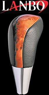 【M's】トヨタ ノア/ヴォクシー/エスクァイア 80系 ZRR80/85(2014y-)LANBO製 シフトノブ Fタイプ(茶木目調)／／社外品 ランボ TOYOTA NOAH VOXY Esquire ボクシー ノア80 80ノア ヴォクシー80 80ヴォクシー エスクァイア80 80ボクシー ボクシー80 ウォールナット