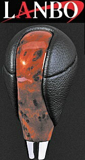 【M's】トヨタ ノア/ヴォクシー/エスクァイア 80系 ZRR80/85(2014y-)LANBO製 シフトノブ Rタイプ(茶木目調)／／社外品 ランボ TOYOTA NOAH VOXY Esquire ボクシー ノア80 80ノア ヴォクシー80 80ヴォクシー エスクァイア80 80ボクシー ボクシー80 ウォールナット