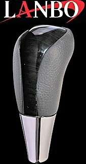 【M's】トヨタ アルファード 10系 MNH/ANH10・15(2002y-2008y)LANBO製 シフトノブ Fタイプ (黒木目)／..