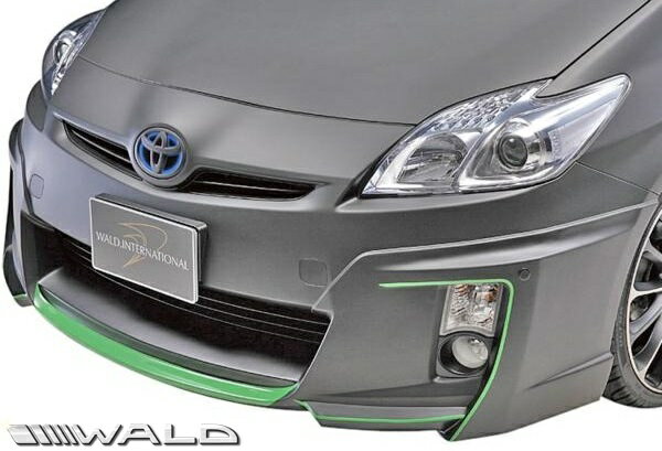 【M 039 s】トヨタ プリウス 30系 前期 (H21.05-H23.11) WALD SPORTS LINE フロントハーフスポイラー／／ABS ZVW30 TOYOTA PRIUS 30 ヴァルド バルド エアロ パーツ エアロキット バンパー フロントスポイラー プリウス30 30プリウス 未塗装 受注生産品