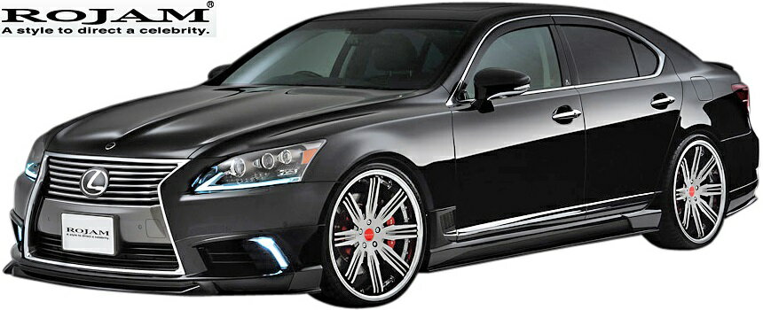 【M's】レクサス LS 40系 後期 (2012/10-2017/9) ROJAM IRT エアロ 3点キット(F+S+R/LED)／／LEDバックフォグ付 LEXUS LS460 LS600h ショート FRP ロジャム アイアールティー フルエアロ エアロキット エアロセット 40LS LS40 USF40 UVF45 未塗装 受注生産品