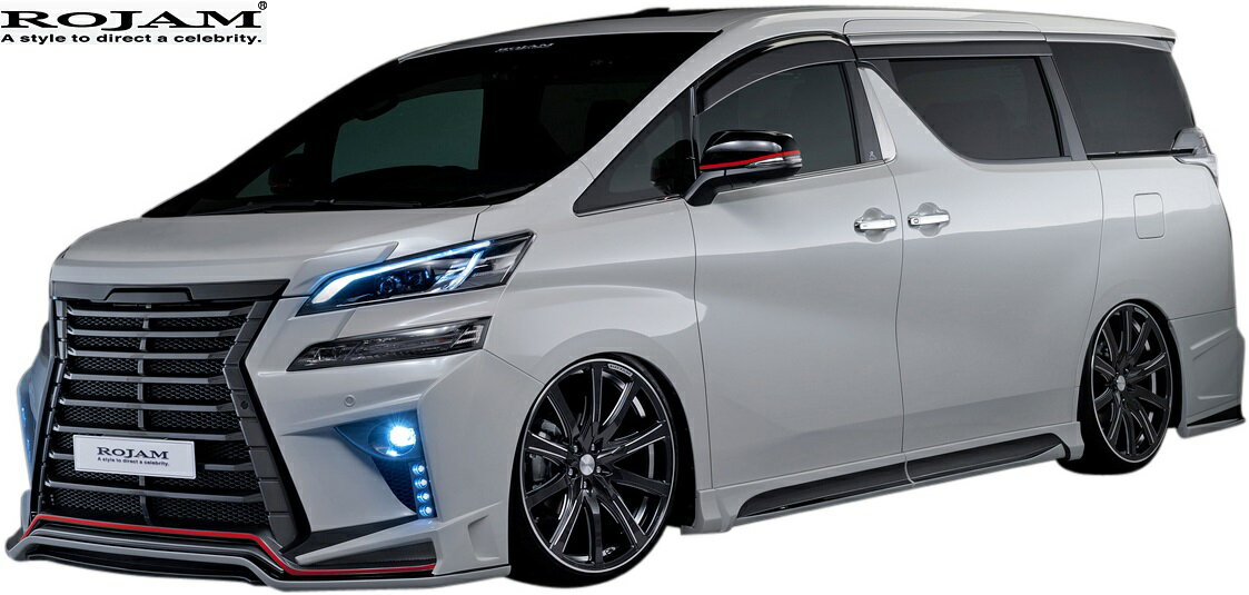 【M's】トヨタ ヴェルファイア 30系 前期 (2015/1-2017/12) ROJAM IRT GENIK LED.ver エアロ 2点(F/R)キット (※ PCS/DRCC対応タイプ) FRP ロジャム アイアールティー ジェニック エアロ TOYOTA VELLFIRE ベルファイア ヴェルファイア30 30ヴェルファイア 30ベルファイア