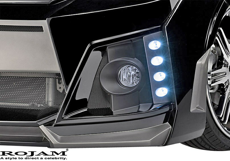 【M's】トヨタ ヴォクシー 70系 後期 (2010/5-2013/12) ROJAM IRT GENIK 丸型4連LEDライト Z ZS 煌 ZRR7W FRP ロジャム エアロ VOXY ヴォクシー70 70ヴォクシー ボクシー70 70ボクシー LED 4PCアタッチメントキット デイライト 801-vo704pc