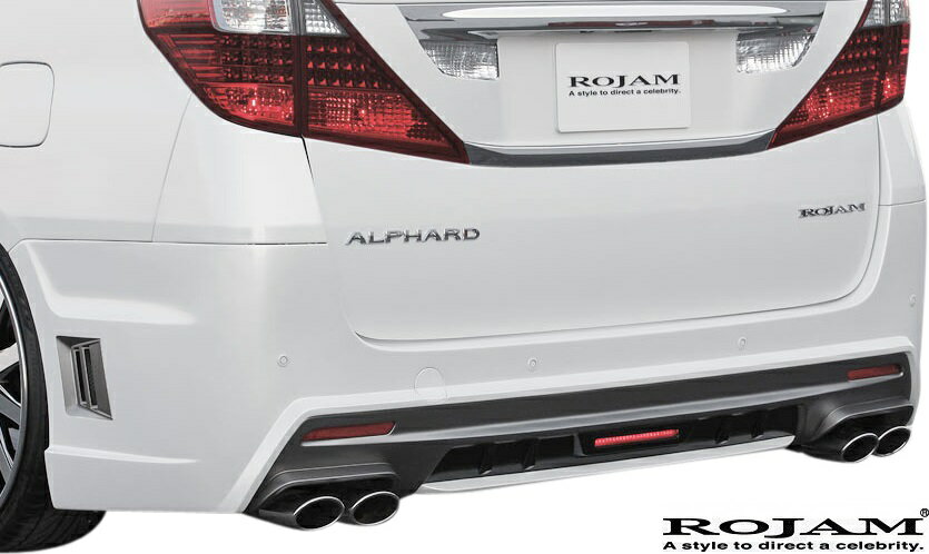 【M's】トヨタ アルファード 20系 前期 (2008/5-2011/10) ROJAM IRT GENIK リアバンパースポイラー Ver.1 FRP 未塗装 ロジャム エアロ リアスポイラー リアスカート ALPHARD アルファード20 20アルファード 20前期 前期20 S S-C X G 22-rb-va201