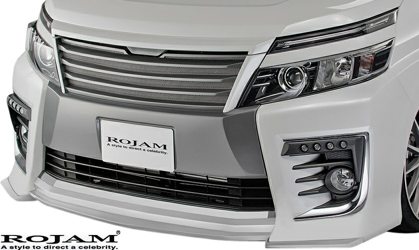 【M's】トヨタ ヴォクシー 80系 前期 (2014/1-2017/6) ROJAM IRT フロントアンダーリップ／／ZSグレード ZRR80W FRP ロジャム TOYOTA VOXY 80ヴォクシー ヴォクシー80 ボクシー 80ボクシー ボクシー80 80前期 前期80 エアロ フロントスポイラー リップ 21-fus-vo80zs1