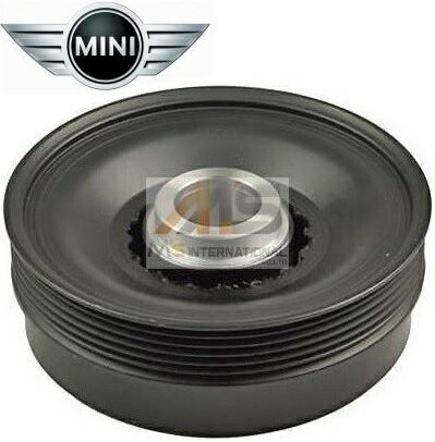 【M's】R52 R53 BMW ミニ クーパーS(2001y-2006y)純正品 クランクプーリー／／MINI CooperS RE16 RH16 正規品 バイブレーションダンパー クランクシャフトプーリー 1123-7525-135 11237525135 1123-7514-461 11237514461