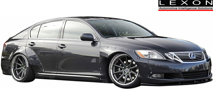 【M's】LEXUS 19GS (2005/09-2013/04) LEXON feat. Rocket Bunny #3 オーバーフェンダーセット フロント＋リア（V-1）／／LEXUS レクソン ロケットバニー エアロ エアロパーツ ワイドフェンダー オーバーフェンダー レクサスGS 社外品 未塗装 ※要適合確認