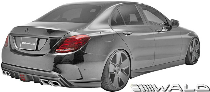 【M's】W205 ベンツ Cクラス AMGライン用 (2014y-2018y) WALD EXECUTIVE LINE リアスカート／／ABS製 BENZ セダン用 ヴァルド バルド エアロ メルセデスベンツ