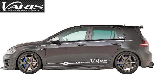 Rakuten - 【M's】VW ゴルフ7 R (2013.6‐) VARIS サイドスカート 左右 バリス エアロ エアロパーツ サイドステップ サイドエアロ フォルクスワーゲン Volkswagen ゴルフR GOLF7 ゴルフアール FRP+CARBON カーボン VAW-003C VAW003C