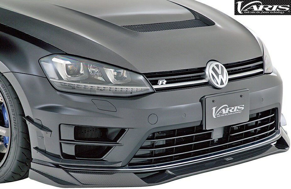 【M's】VW ゴルフ7 R (2013.6‐) VARIS フロントスポイラー／／バリス エアロ エアロパーツ リップスポイラー フォルクスワーゲン Volkswagen ゴルフR GOLF7 ゴルフアール CARBON カーボン VAW-001C VAW001C