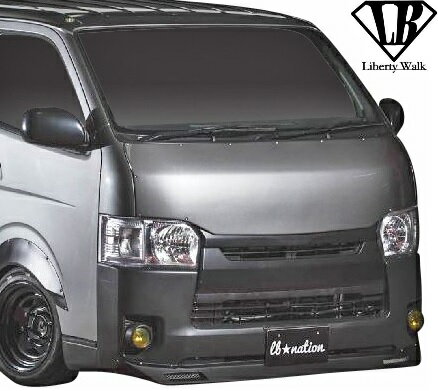【M's】トヨタ 200系 ハイエース / 日産 NV350 (ナロー/標準ボディ用) Liberty Walk lb★nation x CLS フロントリップ／／FRP LB リバティーウォーク リバティウォーク リバティー リバティ エアロ リップスポイラー キャラバン 200ハイエース