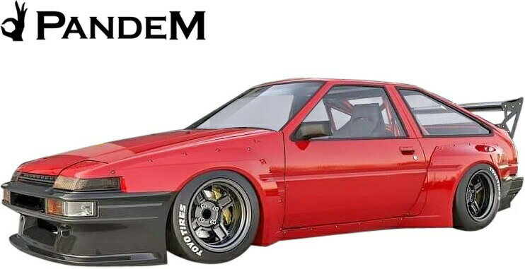 【M's】トヨタ AE86 スプリンタートレノ 後期 PANDEM フロントバンパー／／ハチロク パンデム FRP製 エアロ カスタム シンプル TOYOTA SPRINTER TRUENO 86 トレノ ロケットバニー ロケバニ