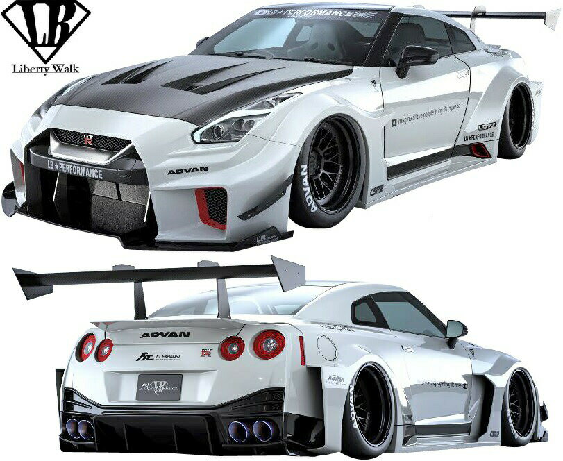 【M's】日産 R35 GT-R (2007y-) LB-Silhouette WORKS GT 35GT-RR Ver.1 コンプリートボディキット 8点..