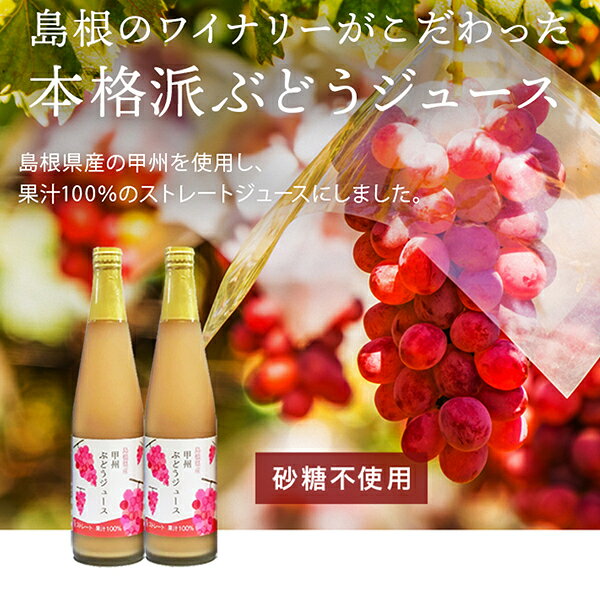 鳥取・島根の逸品グルメ いずも庵のぶどうジュース 100パーセント ストレート ぶどうジュース 甲州 島根ワイナリー｜アングル2