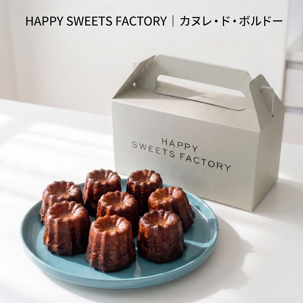 Rakuten - 蒸し焼きショコラカヌレSET（8個入り）HAPPY SWEETS FACTORY