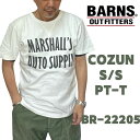 【BARNS】バーンズ アウトフィッターズ BR-22205 Tシャツ S/S 半袖 プリント-Tシャツ ビンテージ風 吊編み COZUN 丸首 クルーネック Vガゼット 半袖tシャツ メンズ ブランド barns outfitters フラットシーマ ユニオンスペシャル M L XL 送料無料