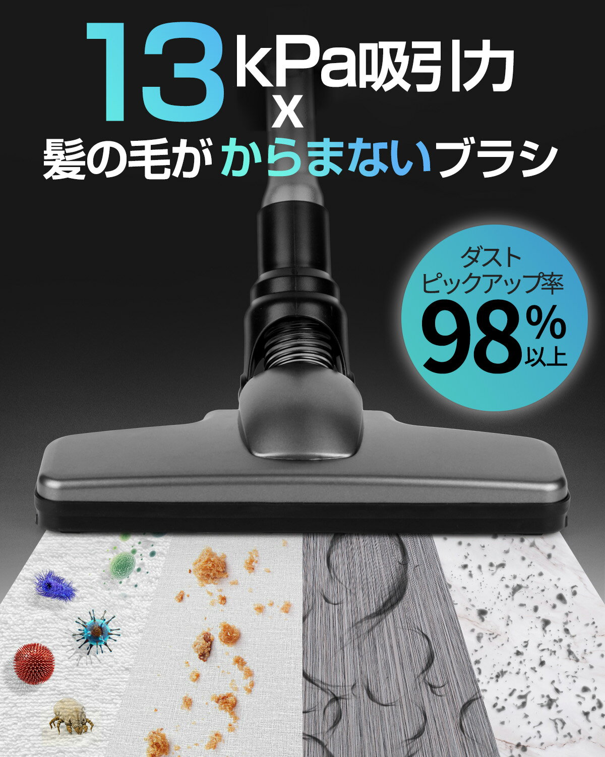 コードレス掃除機収納充電2in11年保証16Kpa1.5kg軽量PSE認証済35min超長持続時間ハンディクリーナー強弱切替2Way強吸引力充電スタンド付きサイクロン式掃除機コードレスアポセンAPOSENA16s